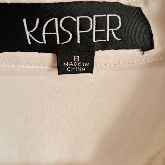 KASPER Off-White 100% Silk Blouse Size 6 - Picture 4 of 5